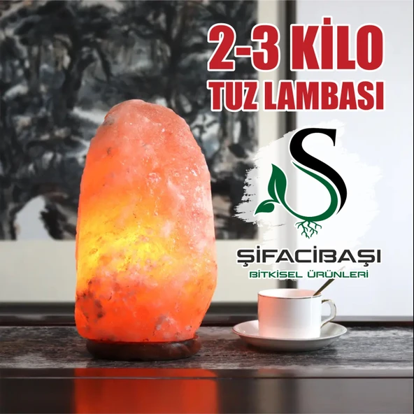 ŞİFACIBAŞI Himalaya Tuz Lambası 2 3 Kilo Kablo+Ampul Seti - 2