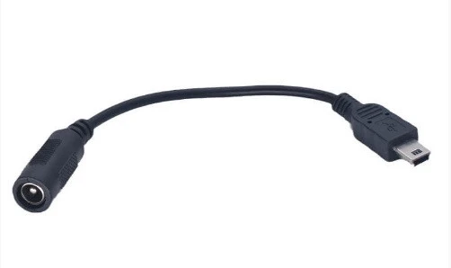 Mini usb - to -DC5.5 x 2.1mm Dişi  Erkek DC Güç Kablosu Adaptörü 15cm