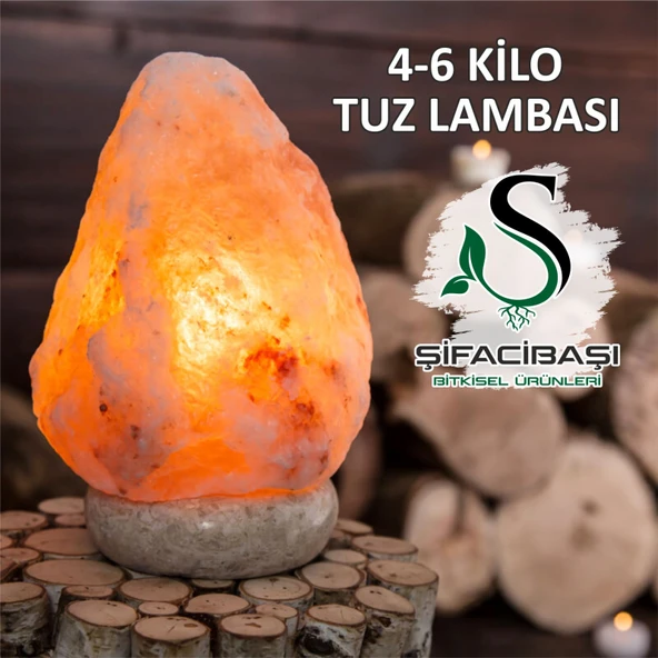 ŞİFACIBAŞI Himalaya Tuz Lambası 4 6 Kilo Kablo+Ampul Seti - 5