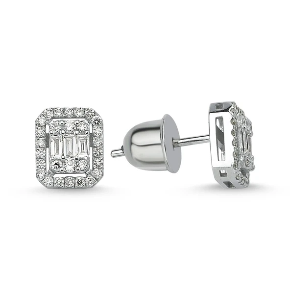 Harem Altın 0.69 Carat F Renk Pırlanta Küpe KPB10