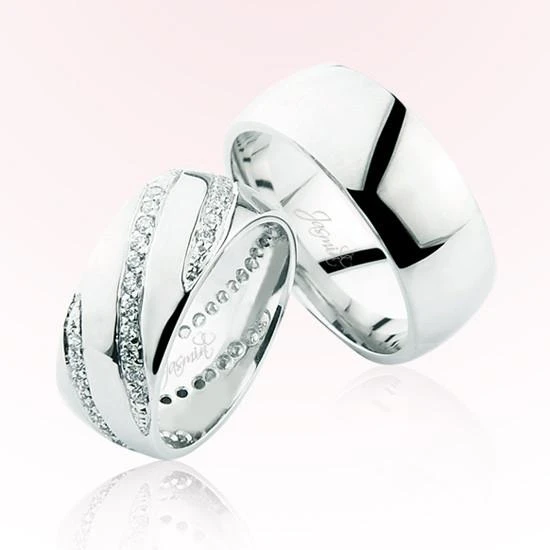 Taşlı Beyaz Altın Alyans 1203-3 ürün görseli