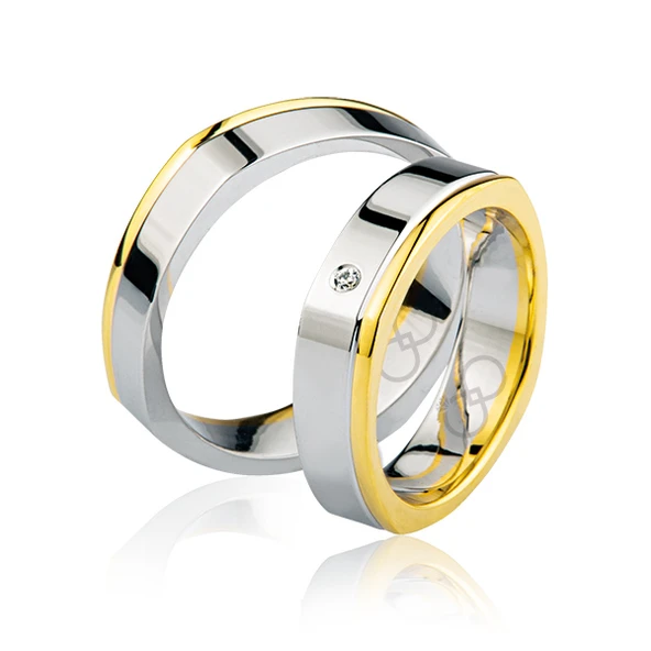 Sarı Beyaz Altın Alyans 2401-1 ürün görseli