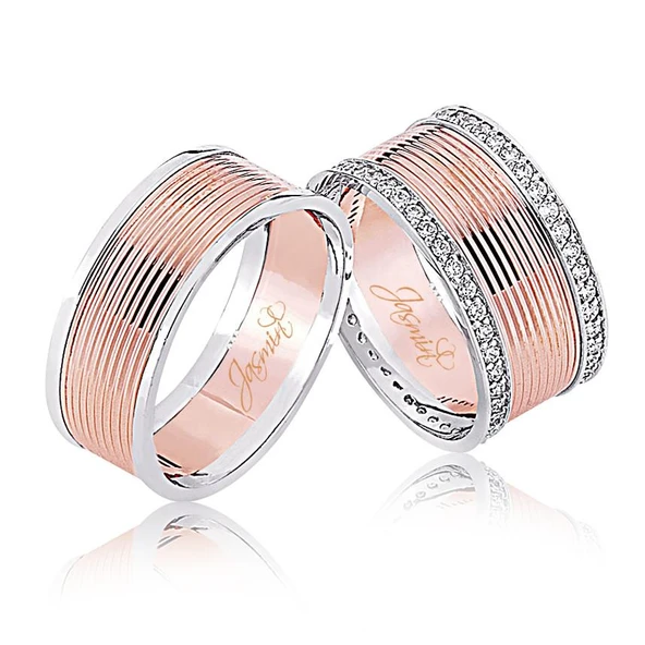 Taşlı Altın Alyans 1503 ürün görseli