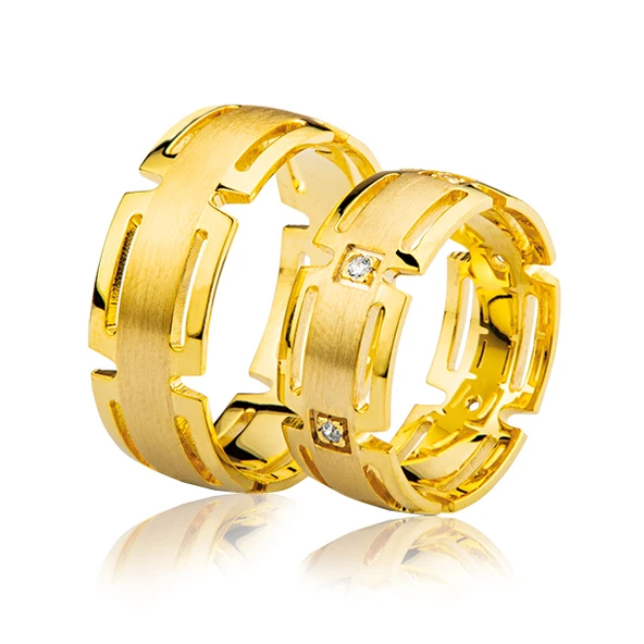 Lazer Kesim Altın Alyans 0904-2 ürün görseli