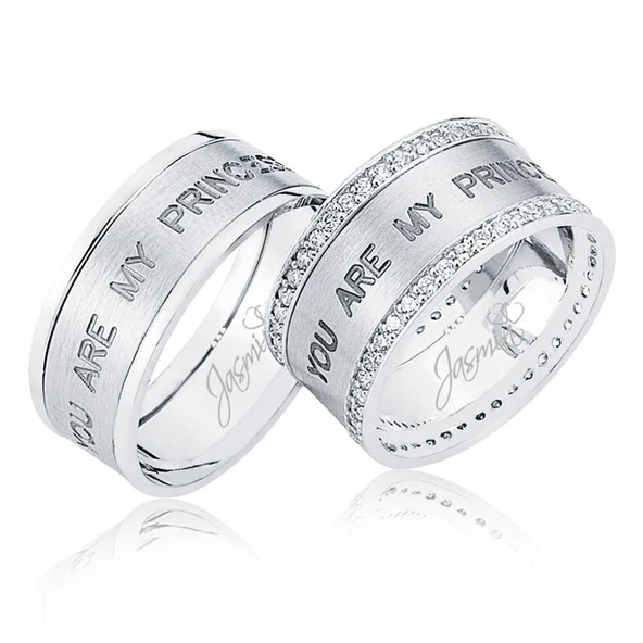 Prenses Yazılı Altın Alyans 0403-3 ürün görseli