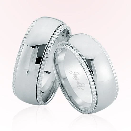 Beyaz Altın Bombeli Alyans 2105 ürün görseli