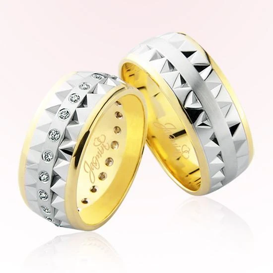 Zigzag Taşlı Altın Alyans 1506-2 ürün görseli