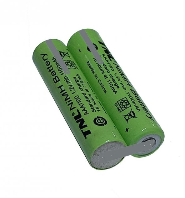 2.4v 1100mAH AAA İnce Pilli Traş Makinesi Pili - 4
