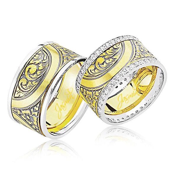 Desenli Altın Alyans 0901-2 ürün görseli