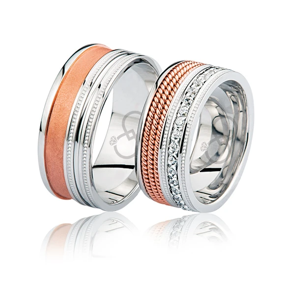 Rose Şeritli  Altın Alyans 0501 ürün görseli