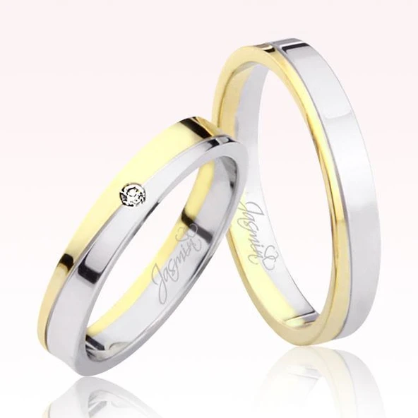 Sarı Beyaz Altın Alyans 2204-4 ürün görseli