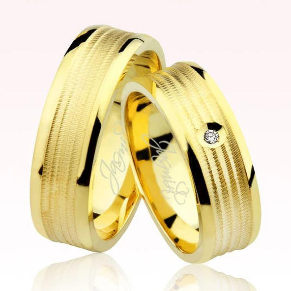 Sarı Desenli Altın Alyans 2205-3 ürün görseli