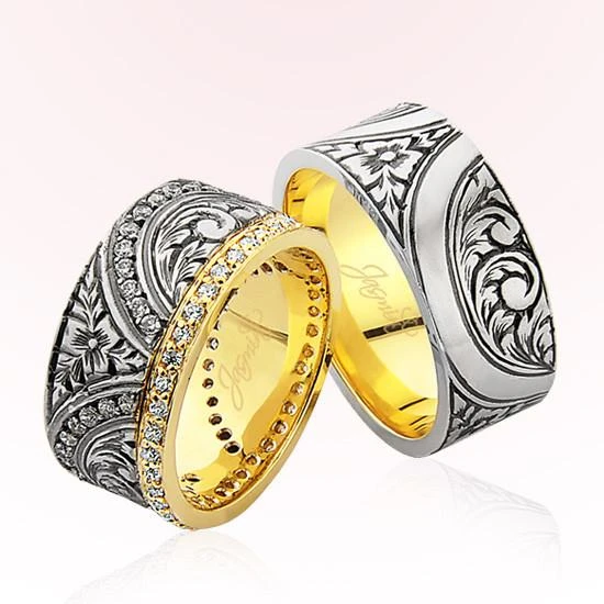 Çiçek Desenli Altın Alyans 2507 ürün görseli