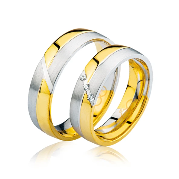 Beyaz Sarı Altın Alyans 0704 ürün görseli