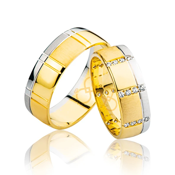 Taşlı Altın Alyans 1202-3 ürün görseli