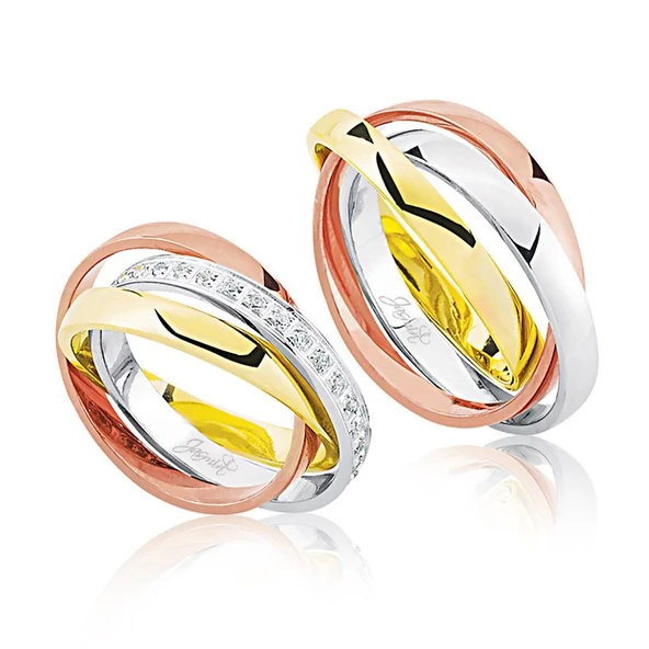 Üç Renk Altın Alyans 0201-3 ürün görseli