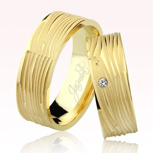 Sarı Desenli Altın Alyans 2405-2 ürün görseli