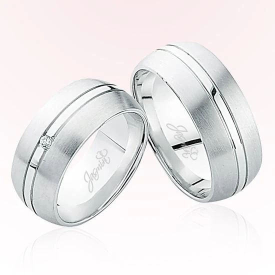 Beyaz Bombeli Altın Alyans 5309 ürün görseli