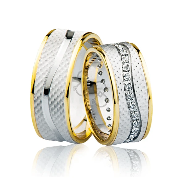 Taşlı Altın Alyans 1404 ürün görseli