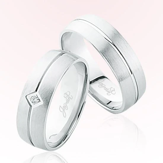 Harem Altın Beyaz Bombeli Altın Alyans 5608 ürün görseli 1