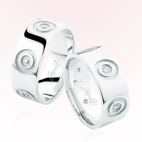 Beyaz Desenli Altın Alyans 4307 ürün görseli