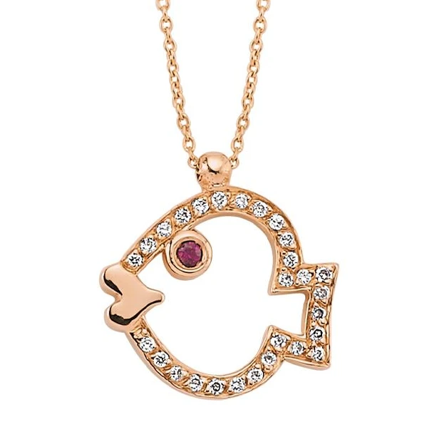 Harem Altın 18 Ayar Altın Pırlanta Balık Kolye 47220-3 ürün görseli 1