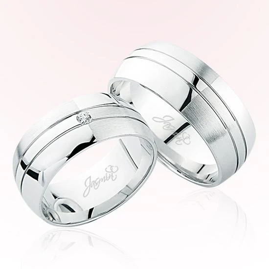 Beyaz Bombeli Altın Alyans 5703 ürün görseli