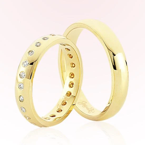 Sarı Taşlı Tamtur Altın Alyans 4301 ürün görseli