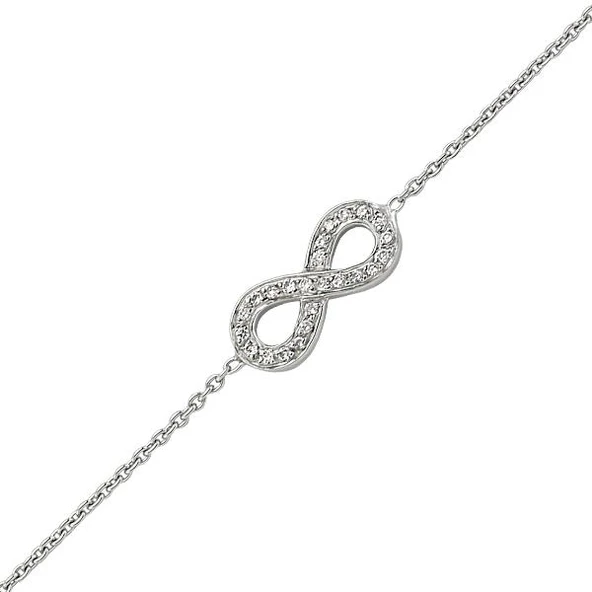 18 Ayar Altın Pırlanta Sonsuzluk Bileklik 48550 ürün görseli