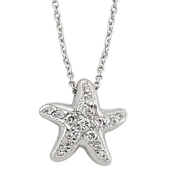 18 Ayar Altın Pırlanta Deniz Yıldızı Kolye 48558-3