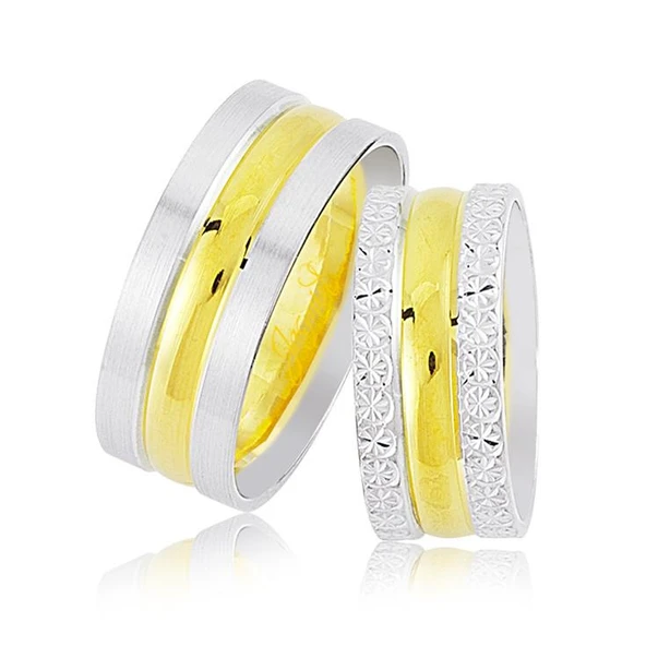 Sarı Beyaz Altın Alyans 3504-3 ürün görseli