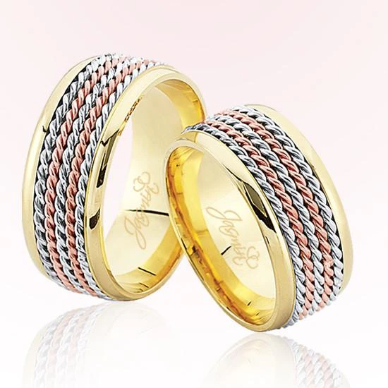 Üç Renk Altın Alyans 2607 ürün görseli