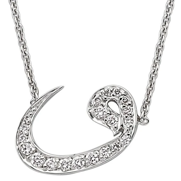 18 Ayar Altın Pırlanta Vav Kolye 48559 ürün görseli