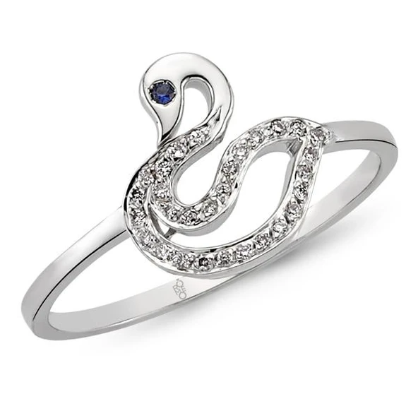 18 Ayar Altın Pırlanta Kuğu Yüzük 48579 ürün görseli