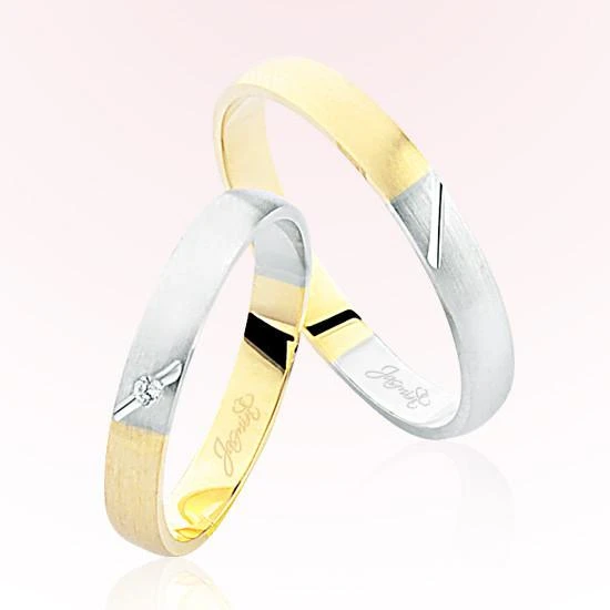 Harem Altın Sarı Beyaz Altın Alyans 5706 ürün görseli 1