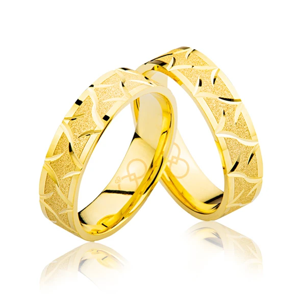 Sarı Desenli Altın Alyans 3602-2 ürün görseli