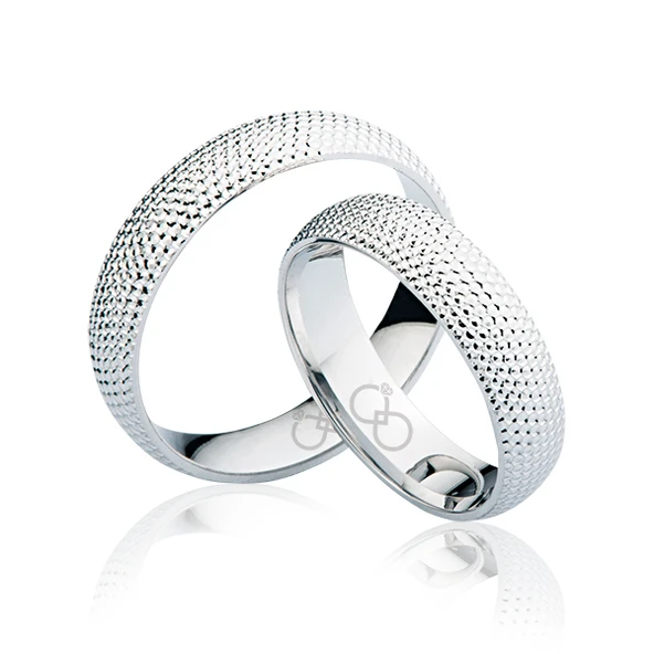 Beyaz Bombeli Altın Alyans 3503-2 ürün görseli