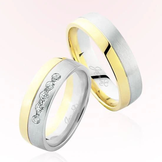 Harem Altın Sarı Beyaz Altın Alyans 4804 ürün görseli 1