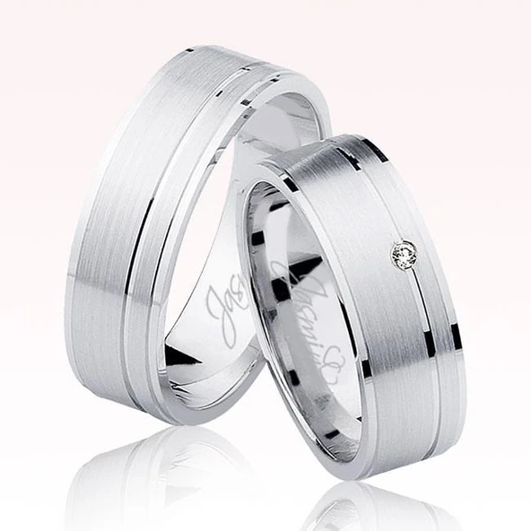 Beyaz Altın Alyans 2705-2 ürün görseli