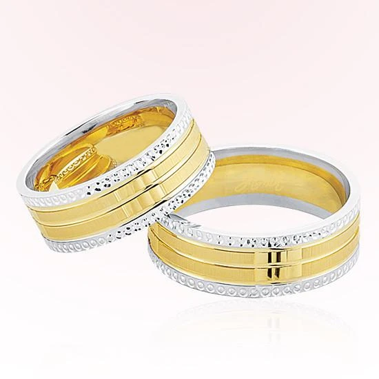 Sarı Beyaz Altın Alyans 7609 ürün görseli