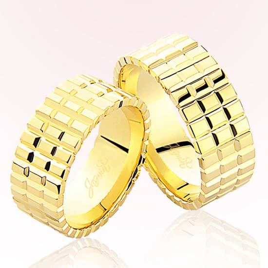 Sarı Kareli Altın Alyans 6407 ürün görseli