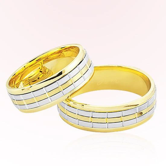 Sarı Beyaz Altın Alyans 8004 ürün görseli