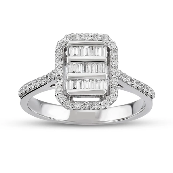 0.42 Ct Baget Pırlanta Yüzük B4 ürün görseli