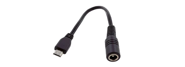 Mikro usb - to -DC5.5 x 2.1mm Dişi  Erkek DC Güç Kablosu Adaptörü 15cm