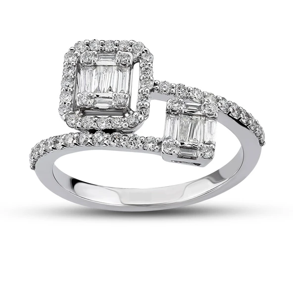 Harem Altın 0.51 Ct Baget Pırlanta Yüzük B11