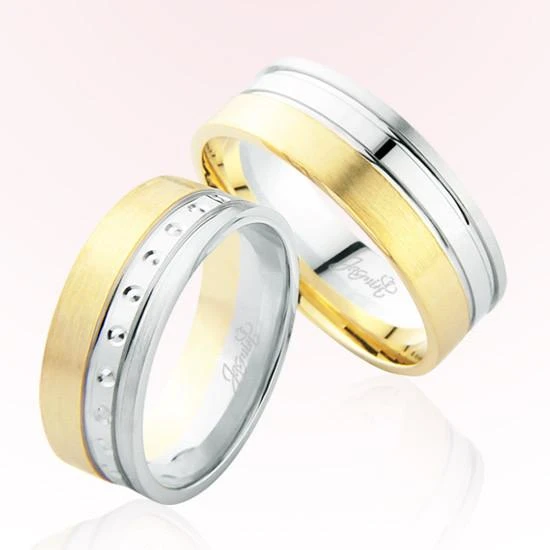 Harem Altın Sarı Beyaz Altın Alyans 6401 ürün görseli 1