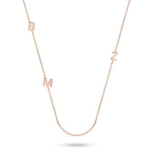 14 Ayar Altın Üç Harfli Kolye - AD5 ürün görseli