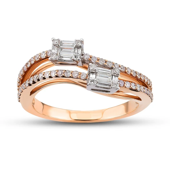 0.43 Ct Baget Pırlanta Yüzük B8 ürün görseli