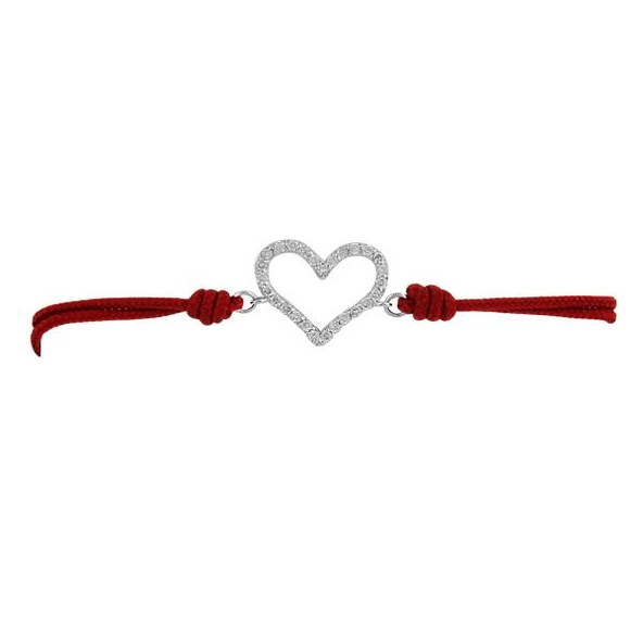 Harem Altın 18 Ayar Altın Pırlanta Kalp Bileklik DB030BV ürün görseli 1