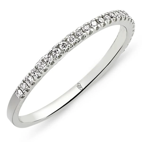 Harem Altın 18 Ayar Altın 0.14 Ct Pırlanta Yarım Tur Yüzük DYZ0290